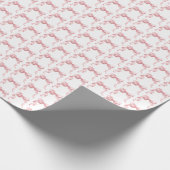 Pink Coquette Bow Birthday Party Cadeaupapier (Hoek)