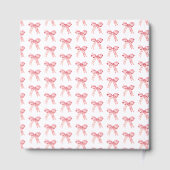 Pink Coquette Bow Birthday Party Guest Book Gastenboek (Achterkant)