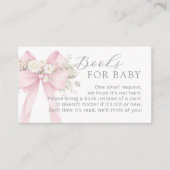 Pink Coquette Bow Books for baby Informatiekaartje (Voorkant)