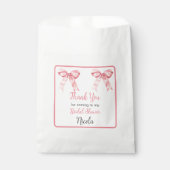 Pink Coquette Bow Bridal Shower Bedankzakje (Voorkant)