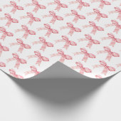 Pink Coquette Bow Cadeaupapier (Hoek)