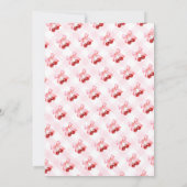 Pink Coquette Bow Cherry Baby Shower Menu (Achterkant)