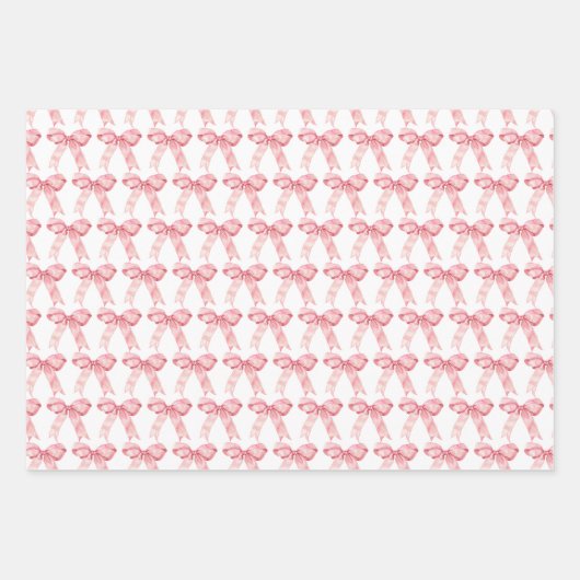 Pink Coquette Bow Inpakpapier Vel (Voorkant)