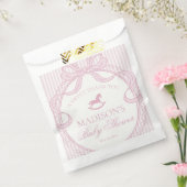 Pink Coquette Bow Rocking Hors Baby Shower Dessert Bedankzakje (Gezegeld)