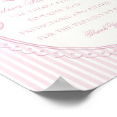 Pink Coquette Bow Rocking Horse Advice for Baby Poster (Hoek)