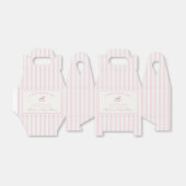 Pink Coquette Bow Rocking Horse Baby Shower Bedankdoosjes (Uitgevouwen)