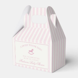 Pink Coquette Bow Rocking Horse Baby Shower Bedankdoosjes
