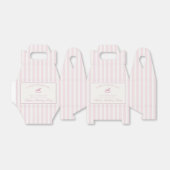 Pink Coquette Bow Rocking Horse Birthday Favor Box Bedankdoosjes (Uitgevouwen)