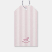 Pink Coquette Bow Rocking Horse Birthday Favors Cadeaulabel (Achterkant)