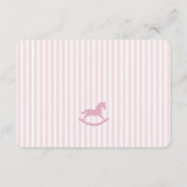 Pink Coquette Bow Rocking Horse Books for Baby Informatiekaartje (Achterkant)