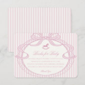 Pink Coquette Bow Rocking Horse Books for Baby Informatiekaartje (Voorkant / Achterkant)