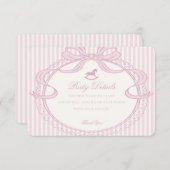 Pink Coquette Bow Rocking Horse Details Informatiekaartje (Voorkant / Achterkant)