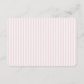 Pink Coquette Bow Rocking Horse Diaper Raffle Card Informatiekaartje (Achterkant)