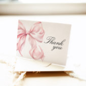 Pink Coquette Bow Shower Thank You Card Bedankkaart