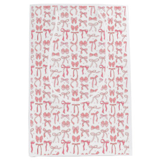 Pink Coquette Bows Wrapping Paper  Medium Cadeauzakje