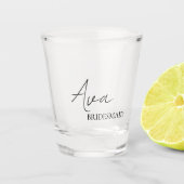 Pink Coquette Bridesmaid Personalized Gift Shot Gl Shot Glas (Voorkant)