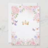 Pink Coquette Butterflies Royal fiveness Birthday  Kaart (Achterkant)