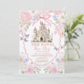 Pink Coquette Butterflies Royal fiveness Birthday  Kaart (Staand voorkant)