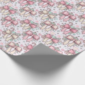 Pink Coquette Candy Cane Cadeaupapier (Hoek)