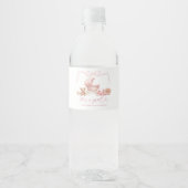 Pink Coquette Carriage Baby Shower  Bottle Label Waterfles Etiket (Voorkant)