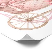 Pink Coquette Carriage Baby Shower Favors Poster (Hoek)