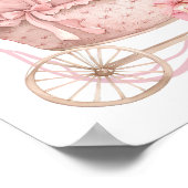 Pink Coquette Carriage Baby Shower Game Sign Poster (Hoek)