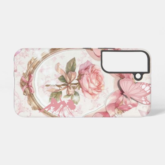 Pink Coquette Case – Feminine Softcore Design Samsung Galaxy Hoesje (Achterkant horizontaal)