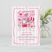 Pink Coquette Christmas Favorite Things Holiday Kaart (Staand voorkant)