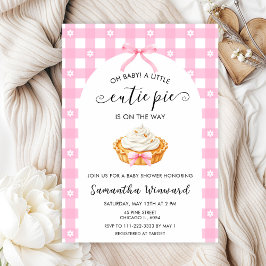 Pink Coquette Cutie Pie Baby Shower Kaart