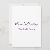 Pink Coquette Deer Vintage Christmas  Kaart (Achterkant)