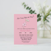 Pink Coquette Golf "Laatste Swing Voor De Ring" Briefkaart (Staand voorkant)