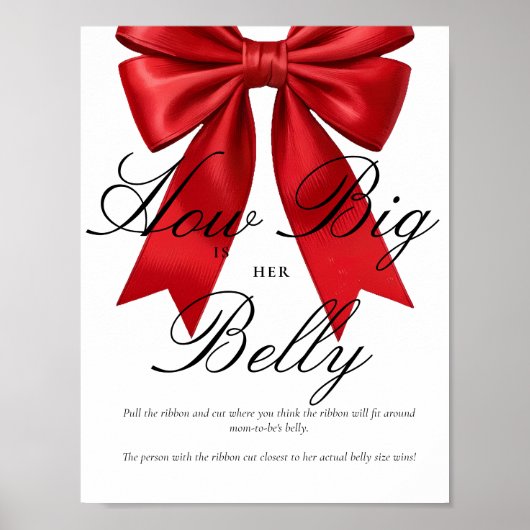 Pink Coquette How Big is her Belly Game PosterPink Poster (Voorkant)