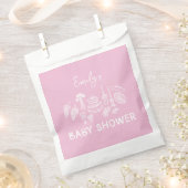 Pink coquette modern hand drawn baby shower bedankzakje (Geknipt)