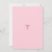 Pink Coquette Nurse Afstuderen Kaart (Achterkant)