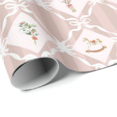 Pink Coquette Nutcracker Christmas Cadeaupapier (Rol Hoek)