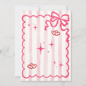 Pink Coquette She is Ready to POP Invitation Kaart (Achterkant)