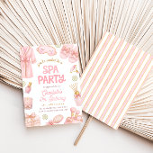 Pink Coquette Spa Party Birthday Kaart