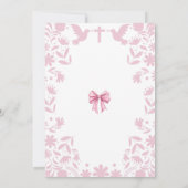 Pink Coquette Talavera Cielito Lindo Baptism Kaart (Achterkant)