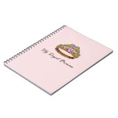 Pink Coquette Tiara & Bow Spiral Notebook Notitieboek (Linkerzijde)