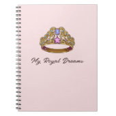 Pink Coquette Tiara & Bow Spiral Notebook Notitieboek (Voorkant)