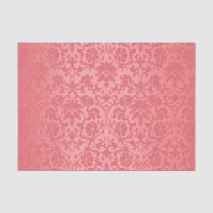 Pink Coral Floral Damask Tissuepapier
