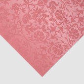 Pink Coral Floral Damask Tissuepapier (Detail)