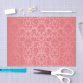 Pink Coral Floral Damask Tissuepapier (Craft)