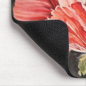 Pink Corn Poppy Botanical Floral Computer Mousepad Muismat (Hoek)