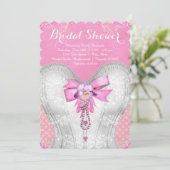 Pink Corset Vrijgezellenfeest Kaart (Staand voorkant)