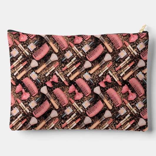 Pink Cosmetics Pattern Glitter  Etui (Achterkant)