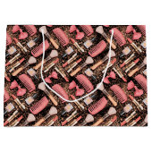 Pink Cosmetics Pattern Glitter Groot Cadeauzakje (Voorkant)