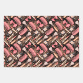 Pink Cosmetics Pattern Glitter  Inpakpapier Vel (Voorkant 2)