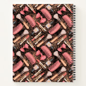 Pink Cosmetics Pattern Glitter Notitieboek (Achterkant)