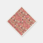 Pink Cosmetics Pattern Glitter  Servet (Hoek)